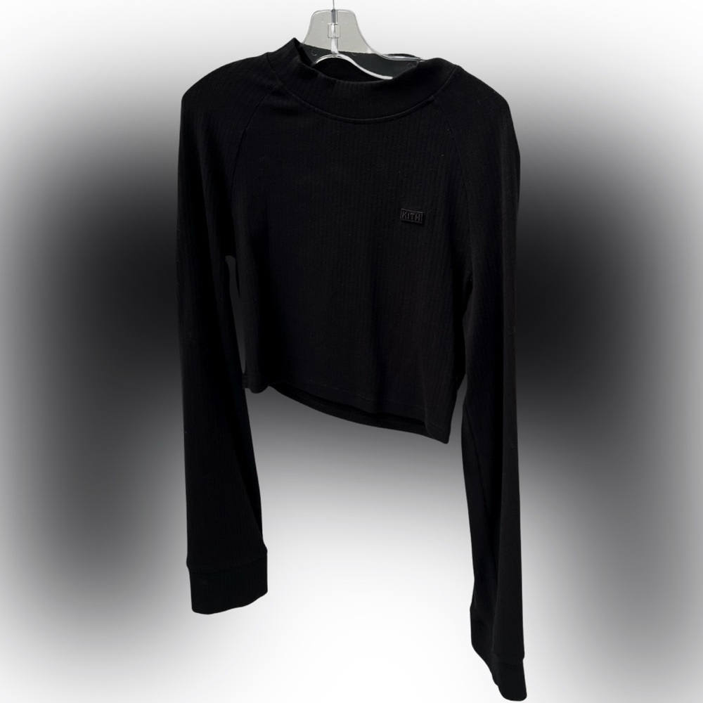 Kith cropped sweaters flare sleeve in black